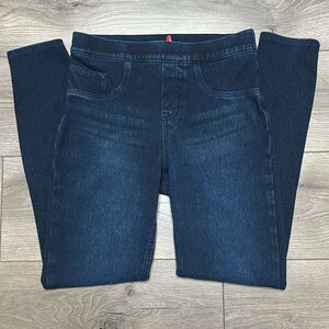 Spanx‎ Jean-ish Ankle High Rise Blue Leggings Size Small